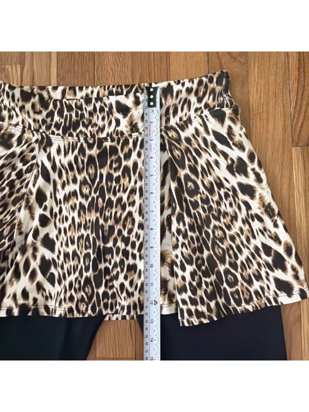 Dona Jo Women's Leopard Print Athletic Skort/Leggings Size M (Q07) - Picture 3 of 8